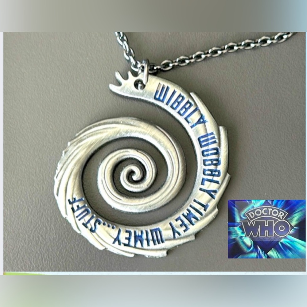 DOCTOR WHO Silver Spiral Necklace